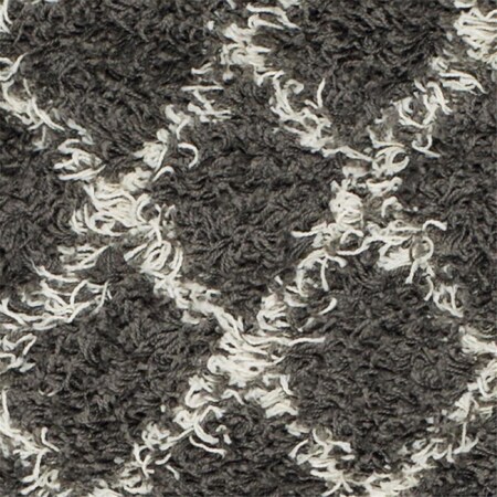Safavieh 6 x 6 ft. SGD-Dallas Shag Square Machine Made Rug Dark Grey & Ivory SGDS258A-6SQ